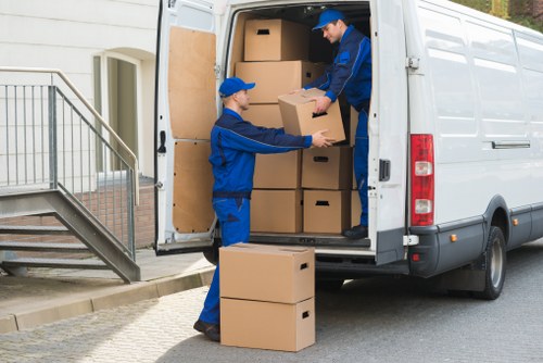 Removal team helping with a home move in Hackney