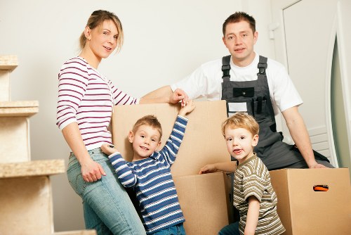 Mover handling household items with care during transport