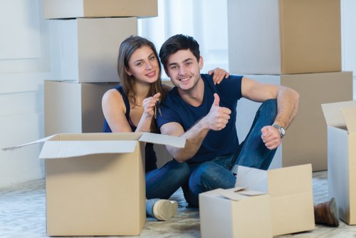 Careful packing and loading for a Hackney business relocation