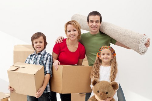 Packing and loading household items for a local Hackney move