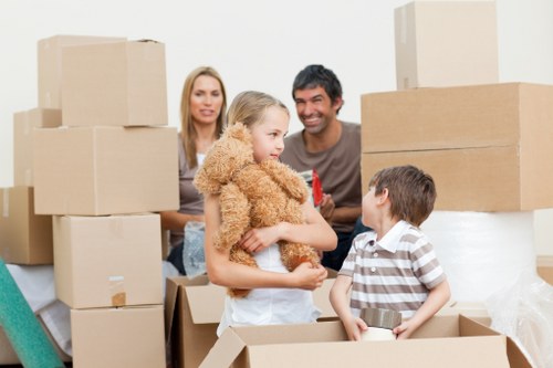Careful unpacking and room setup in a Hackney property